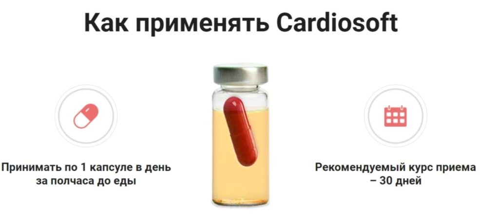 Капсулы Кардиософт (Cardiosoft) от гипертонии инструкция по применению