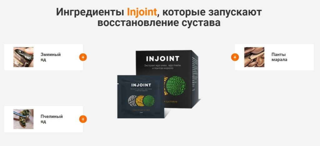 Injoint - состав гель пластыря для суставов