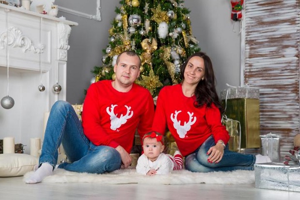 рождественские толстовки family look
